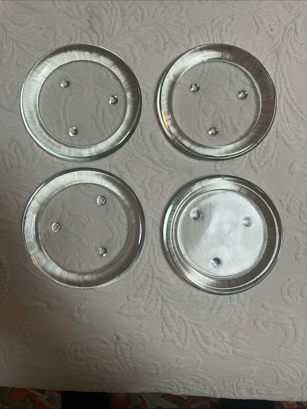 Crate and Barrel Glass Coasters